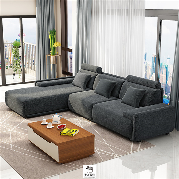 簡約布藝轉角沙發(fā)
