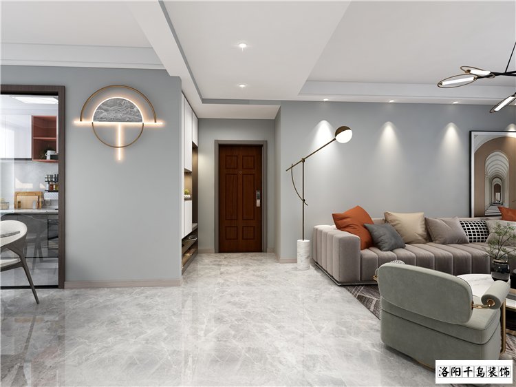 伊水苑現(xiàn)代簡(jiǎn)約入戶(hù)裝修效果圖