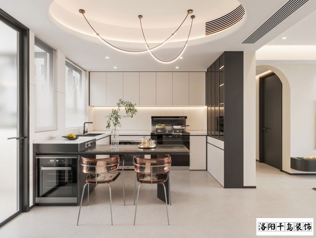 洛陽極簡(jiǎn)風(fēng)客餐廳裝修案例