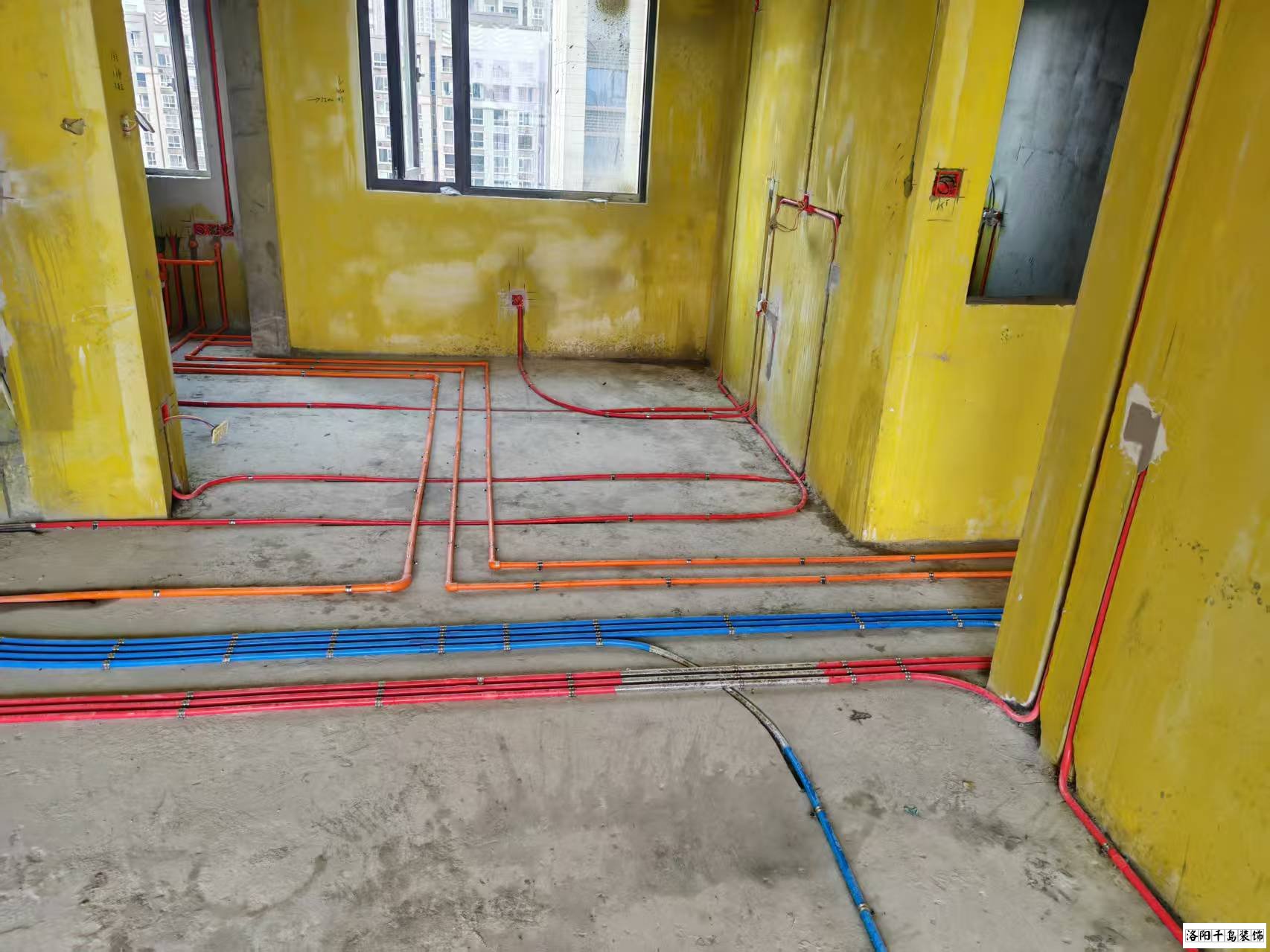 洛陽(yáng)千島裝飾水電改造施工現(xiàn)場(chǎng)